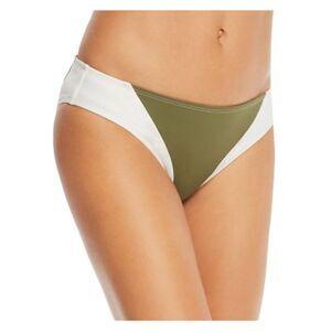 FLAGPOLE Women's Olive Multi Color Color Block Swimwear Bottom L